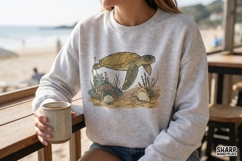 Sea Turtle PNG Design, Ocean Animal Digital Download, Beach Product Image 3