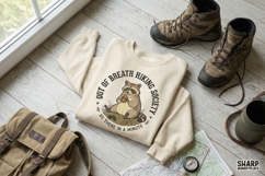 Out Of Breath Hiking Society PNG, Be There In A Minute, Product Image 2