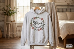 Blessed Beyond Measure PNG, Floral Wreath, Inspirational Product Image 3