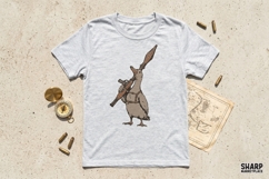 Funny Armed Goose Illustration With Hunting PNG Grit, Funny Product Image 3