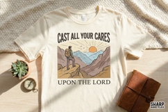 Cast All Your Cares Upon The Lord PNG, Christian Hiking Product Image 2