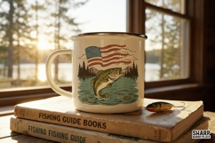 Patriotic Bass Fishing PNG, Summer PNG, Shirt PNG American Product Image 4