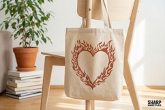 Flaming Heart PNG, Fiery Heart Clipart, Boho Love Product Image 4