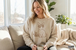 Boho Bunny PNG, Floral Rabbit Digital Download, Flower Product Image 4