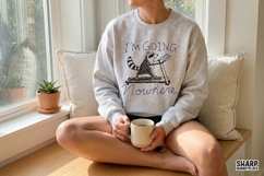 I'm Going Nowhere PNG, Trendy PNG, Shirt PNG, Funny PNG, Product Image 2