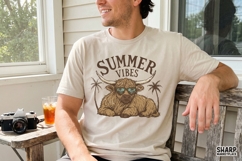 Summer Vibes Highland Cow With Sunglasses, Summer PNG, Product Image 3