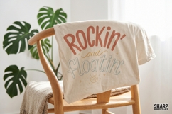 Rockin' And Floatin' Summer PNG, Lake Life Shirt Design, Product Image 5