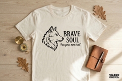 Brave Soul PNG, Wolf Shirt Design, Run Your Own Trail Product Image 2