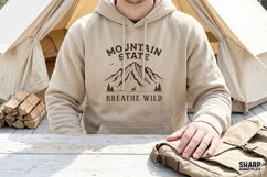 Mountain State Breathe Wild Alpine Deer Landscape With Png Product Image 5