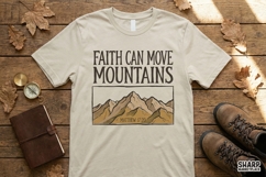 Faith Can Move Mountains PNG, Inspirational Bible Verse Product Image 2