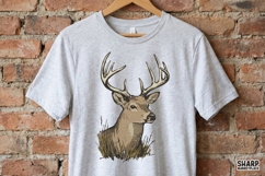 Deer PNG, Majestic Buck Clipart for Shirts, Wildlife Animal Product Image 4