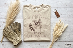 Y'all Mind If I Do Some Lollygaggin' Funny Raccoon Overalls Product Image 5