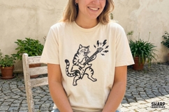 Rocking Tabby Trendy PNG, Shirt PNG, Funny PNG, Guitar Cat Product Image 3