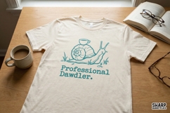 Professional Dawdler PNG, Funny Snail Digital Design, Lazy Product Image 2
