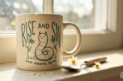 Rise And Sin, Good Morning Trouble Snail, PNG Designs For Product Image 3