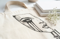 Dark Grunge Broken Crying Mask Illustration, Trendy Horror Product Image 2