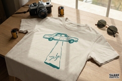 Alien Abduction Car PNG, Vintage UFO Printable Shirt, Product Image 2