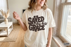 Saved By His Grace PNG, Christian PNG, Faith PNG, Bold Product Image 2