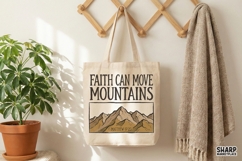 Faith Can Move Mountains PNG, Inspirational Bible Verse Product Image 3