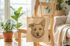 Terrier Dog PNG, Cute Pet Portrait Digital Download, Dog Product Image 4