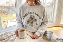 I Need My Space Funny Floating Astronaut And Planets Pun Product Image 2