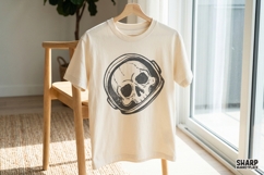 Astronaut Skull Helmet Illustration, PNG Designs For Shirt, Product Image 2