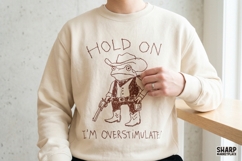 Hold On I'm Overstimulated PNG Designs, Western Frog Product Image 5