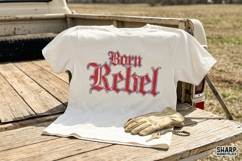 Born Rebel, Western PNG Rebel Shirt Design, Trendy Red Blue Product Image 2
