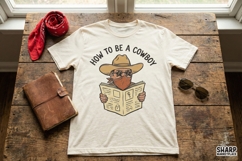 How To Be a Cowboy PNG, Retro Western Shirt PNG, Cowboy Product Image 2
