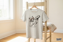 Raccoon With Telescope Illustration, PNG Designs For Shirt, Product Image 4