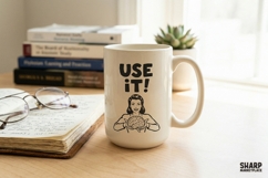 Use It! Teacher PNG, Nurse PNG, Funny PNG, Woman Holding Product Image 2