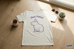 Just Vibin' Capybara PNG, Cute Animal Digital Download, Product Image 2