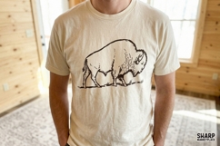 Vintage Bison Wildlife, Western PNG, Trendy PNG, Shirt PNG, Product Image 4