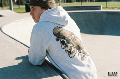 Broken Skateboard Skull PNG, Edgy Skater Art, Grunge Product Image 3