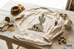 Desert Skull Cactus PNG, Halloween PNG, Western PNG, Product Image 4