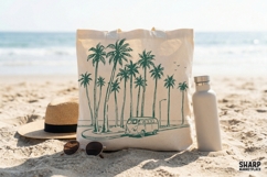 Palm Van Roadtrip PNG, Summer PNG, Trendy PNG, Beach Palm Product Image 2