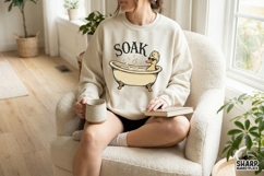 Soak PNG, Duck In Bathtub Relaxation, Cute Animal Design, Product Image 4