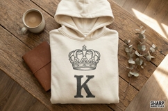 King K Letter PNG, Crown Monogram Clipart, Royal Alphabet Product Image 2