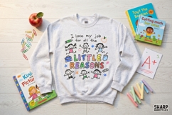 I Love My Job For All The Little Reasons Teacher PNG, Shirt Product Image 3