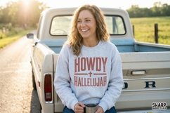 Howdy Hallelujah PNG, Western Faith Shirt Design, Rustic Product Image 4