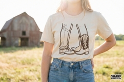 Western Cowboy Cowgirl Boots PNG, Country Couple Digital Product Image 3
