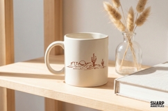 Minimal Desert Cactus Horizon, Western PNG For Shirt PNG Product Image 4