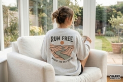 Run Free PNG Design, Retro Canyon Sunset Digital Graphic, Product Image 3