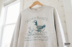 Weird Aunts Build Characters PNG, Funny Goose Duck Shirt, Product Image 4
