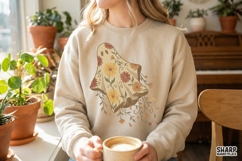 Floral Ghost PNG, Boho Halloween Shirt PNG, Vintage Flower Product Image 4