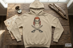 Pirate Skull With Red Bandana PNG, Crossed Swords Pirate Product Image 3