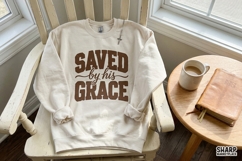 Saved By His Grace Christian Shirt Sublimation, Neutral Product Image 2