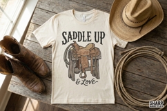 Saddle Up &amp; Love PNG, Western Cowboy Shirt, Country Gift Product Image 4