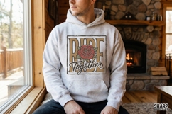 Ride Together PNG, Vintage Rose Biker Shirt Design, Product Image 4