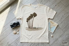 Coastal Palm Van Scene, Summer PNG, Trendy PNG, Shirt PNG, Product Image 2